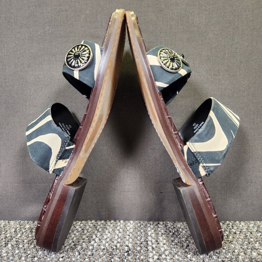Sam Edelman Hera Womens Size 6M Black Cream Slip On Business Casual Sandals - Picture 5 of 9